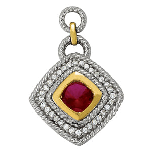Cushion Gemstone Pendant · 0.16 ct tw