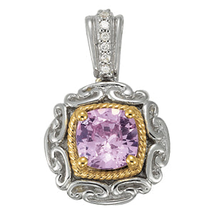 Cushion Gemstone Pendant · 0.03 ct tw