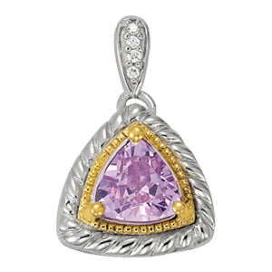 Trillion Gemstone Pendant · 0.02 ct tw