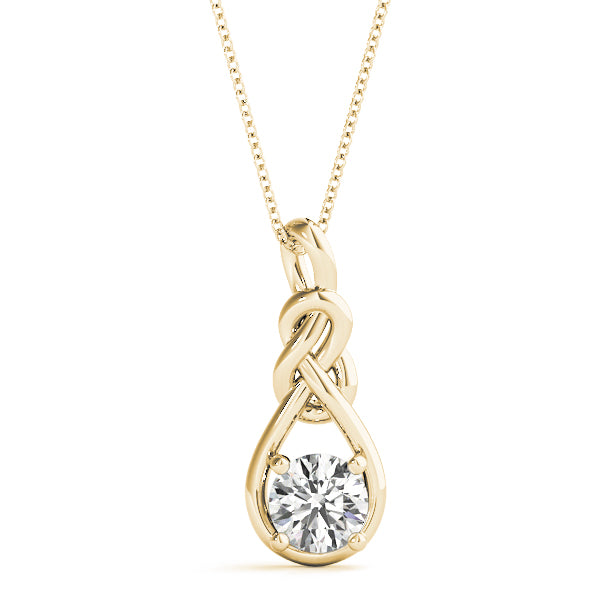 Round Love Knot Diamond Pendant · 0.50 ct tw