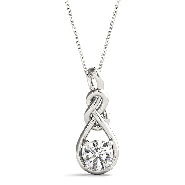 Round Love Knot Diamond Pendant · 1.00 ct tw