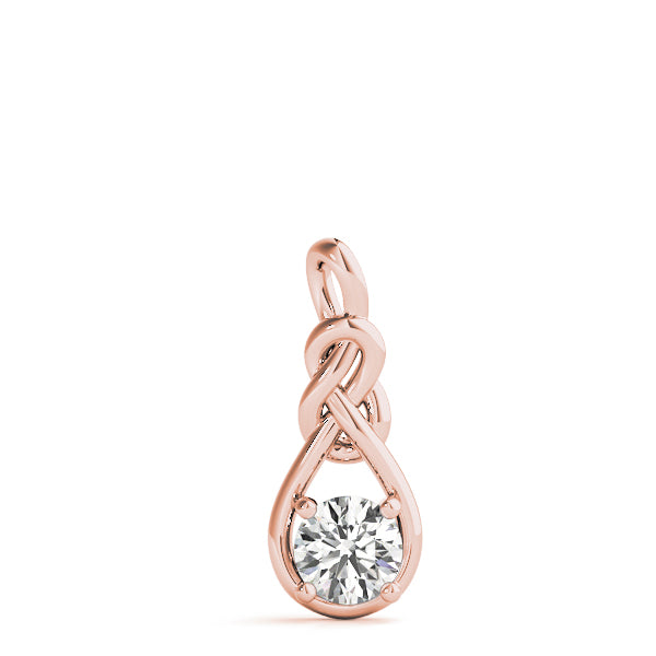 Round Love Knot Diamond Pendant · 0.50 ct tw