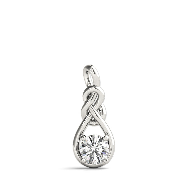 Round Love Knot Diamond Pendant · 1.00 ct tw
