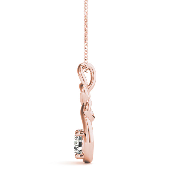 Round Love Knot Diamond Pendant · 0.20 ct tw