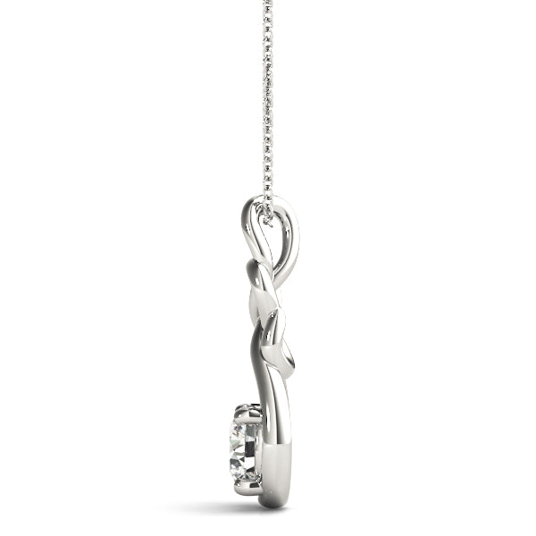 Round Love Knot Diamond Pendant · 1.00 ct tw