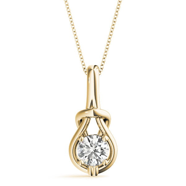 Round Love Knot Diamond Pendant · 0.50 ct tw