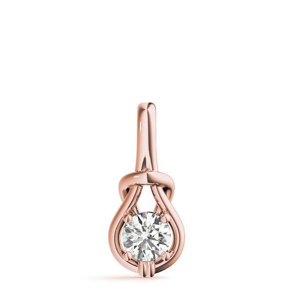 Round Love Knot Diamond Pendant · 0.50 ct tw