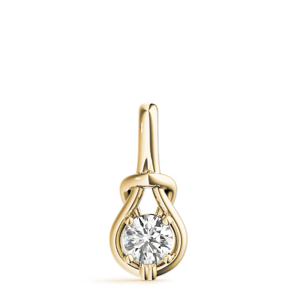 Round Love Knot Diamond Pendant · 0.50 ct tw