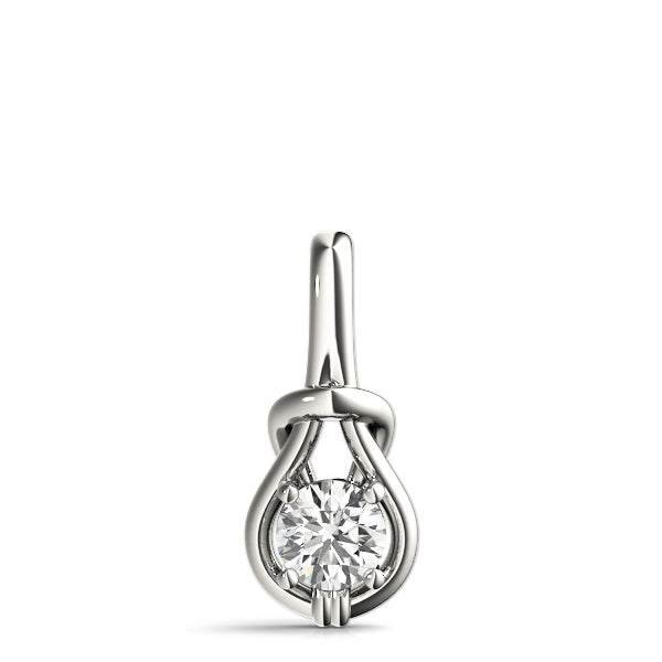 Round Love Knot Diamond Pendant · 0.25 ct tw