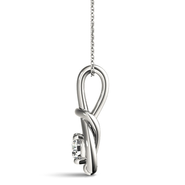 Round Love Knot Diamond Pendant · 0.25 ct tw