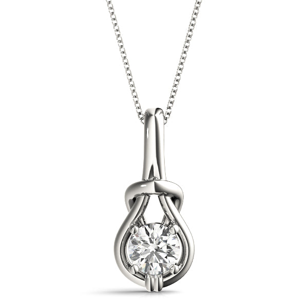 Round Love Knot Diamond Pendant · 0.25 ct tw