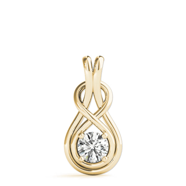 Round Love Knot Diamond Pendant · 0.10 ct tw