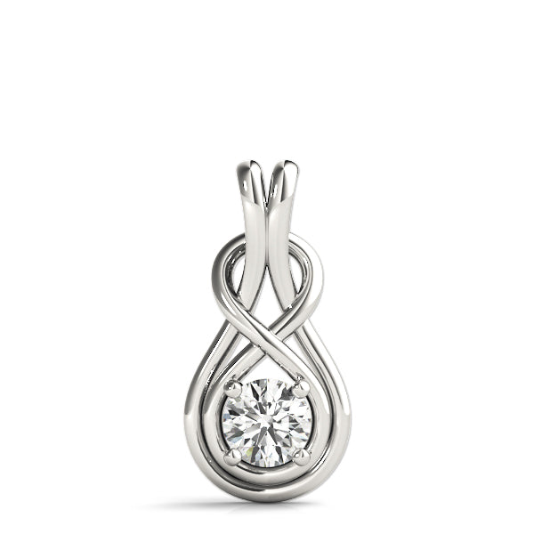 Round Love Knot Diamond Pendant · 0.50 ct tw