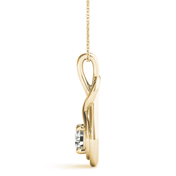 Round Love Knot Diamond Pendant · 0.10 ct tw