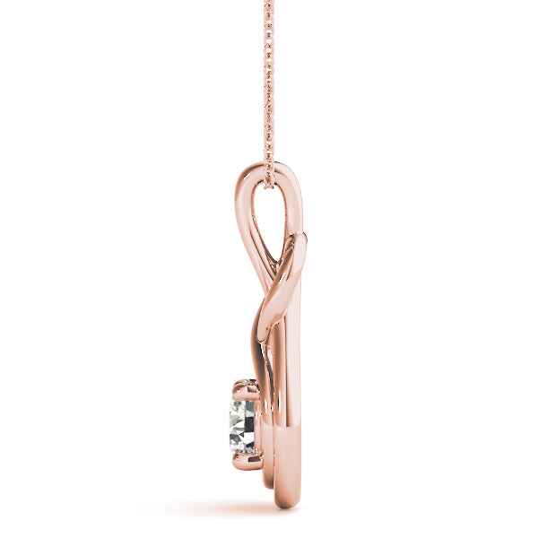 Round Love Knot Diamond Pendant · 0.50 ct tw