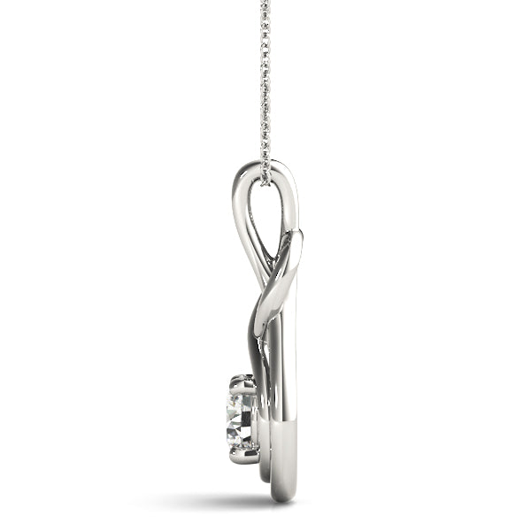 Round Love Knot Diamond Pendant · 0.33 ct tw
