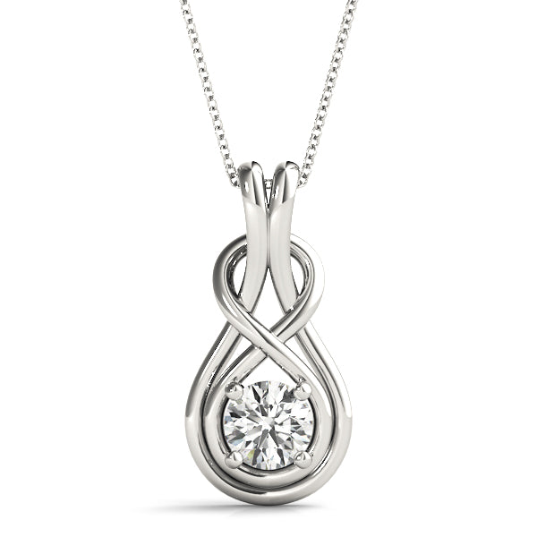 Round Love Knot Diamond Pendant · 0.33 ct tw