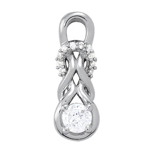 Round Love Knot Diamond Pendant · 0.25 ct tw
