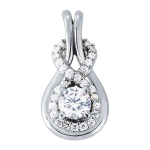Round Love Knot Diamond Pendant · 0.41 ct tw