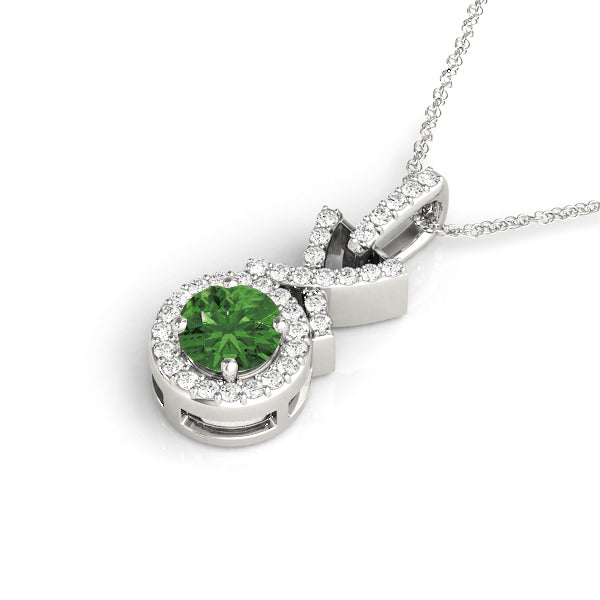 Round Halo Diamond Pendant · 0.68 ct tw