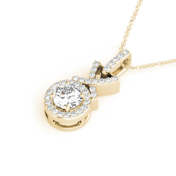 Round Halo Diamond Pendant · 0.68 ct tw