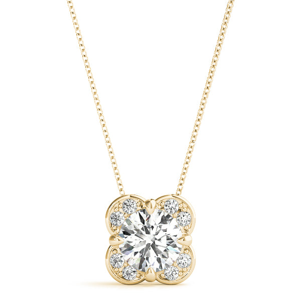 Round Halo Diamond Pendant · 1.11 ct tw