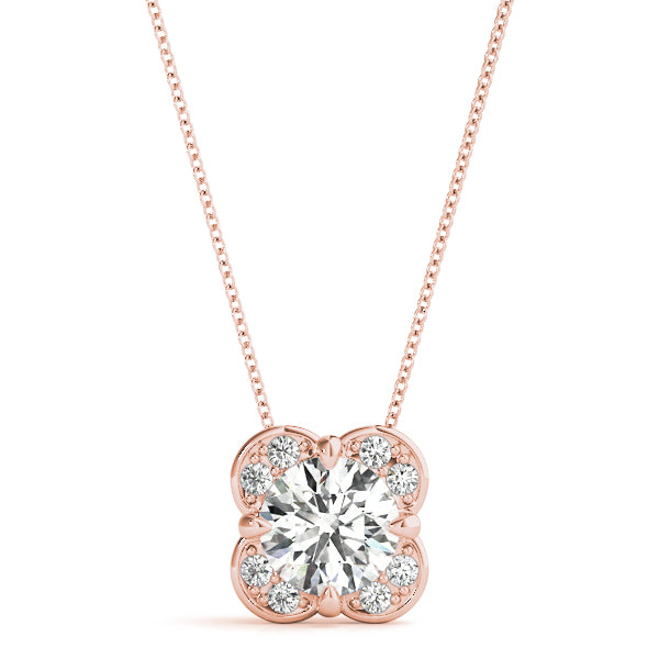 Round Halo Diamond Pendant · 1.11 ct tw