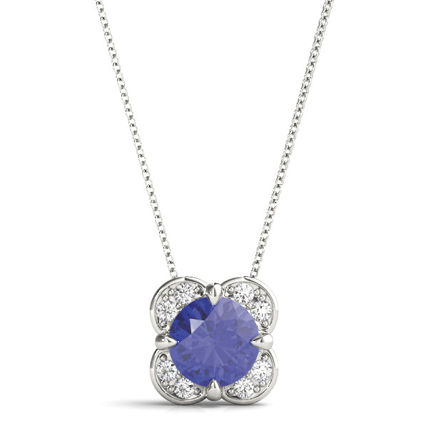 Round Halo Diamond Pendant · 1.11 ct tw