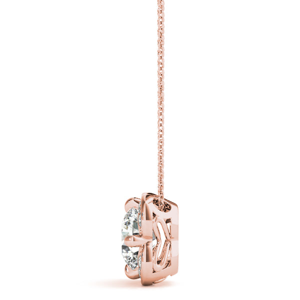 Round Halo Diamond Pendant · 1.11 ct tw