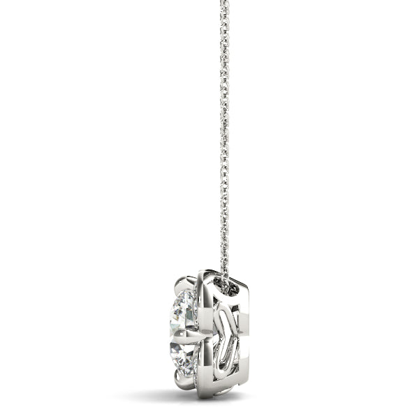 Round Halo Diamond Pendant · 0.57 ct tw