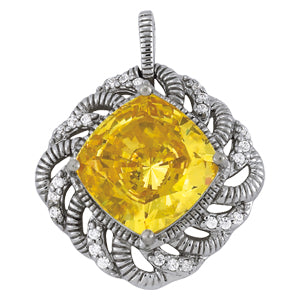 Cushion Gemstone Pendant · 0.18 ct tw
