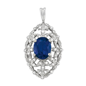 Oval Gemstone Pendant · 0.20 ct tw
