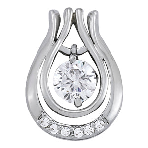 Round Diamond Solitaire Pendant · 1.10 ct tw