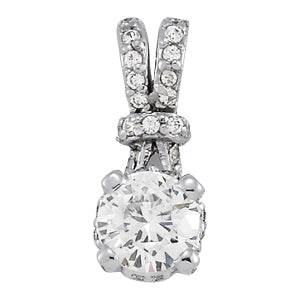 Round Diamond Solitaire Pendant · 1.12 ct tw