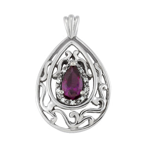 Pear Gemstone Pendant · 0.05 ct tw