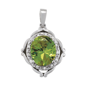 Oval Gemstone Pendant · 0.13 ct tw