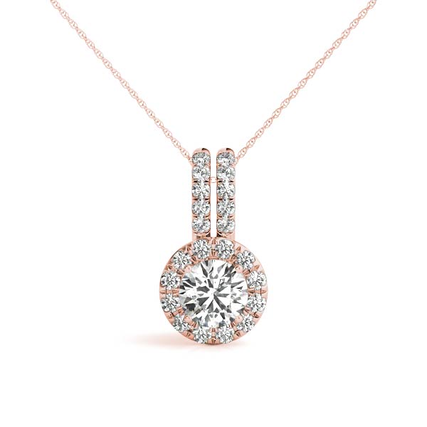 Round Halo Diamond Pendant · 1.01 ct tw