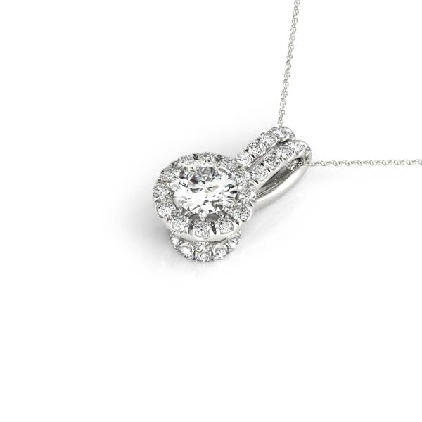 Round Halo Diamond Pendant · 1.01 ct tw