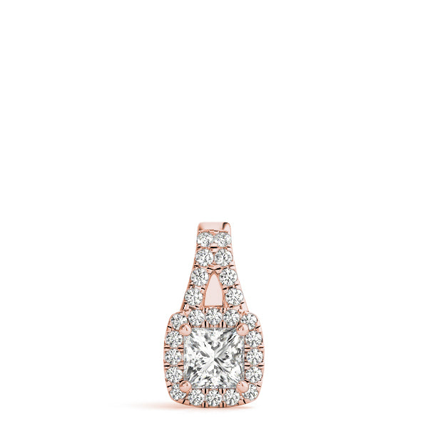 Square Halo Diamond Pendant · 0.81 ct tw