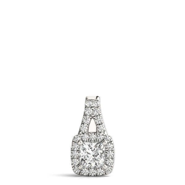 Square Halo Diamond Pendant · 0.81 ct tw