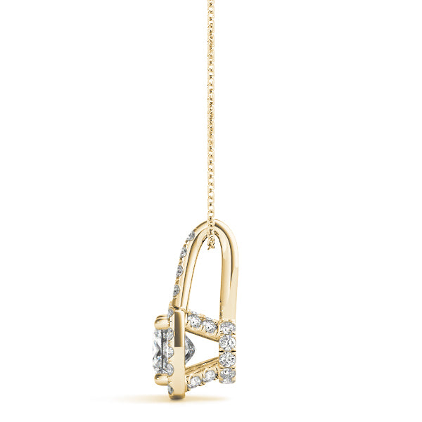 Square Halo Diamond Pendant · 0.81 ct tw