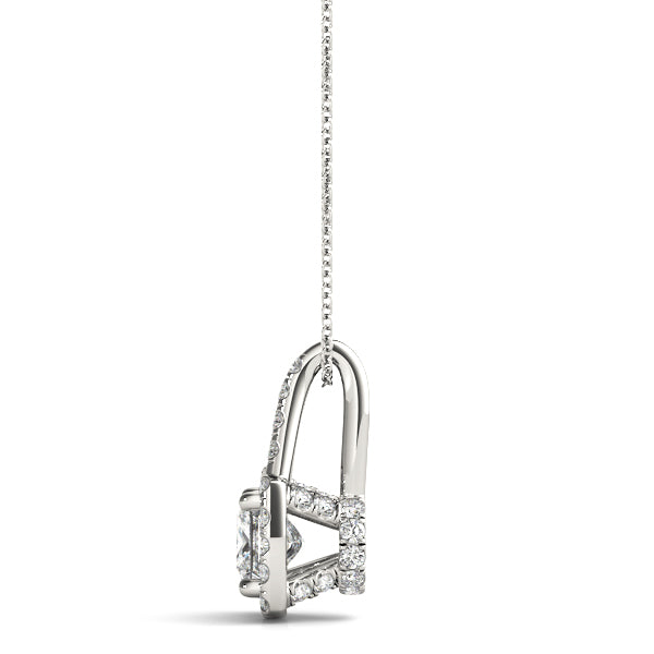Square Halo Diamond Pendant · 0.81 ct tw