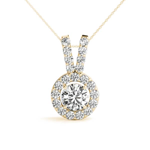 Round Halo Diamond Pendant · 1.43 ct tw