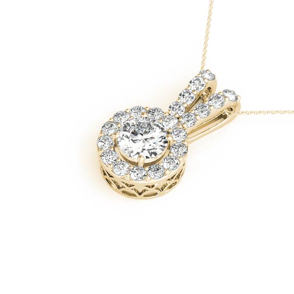 Round Halo Diamond Pendant · 1.43 ct tw