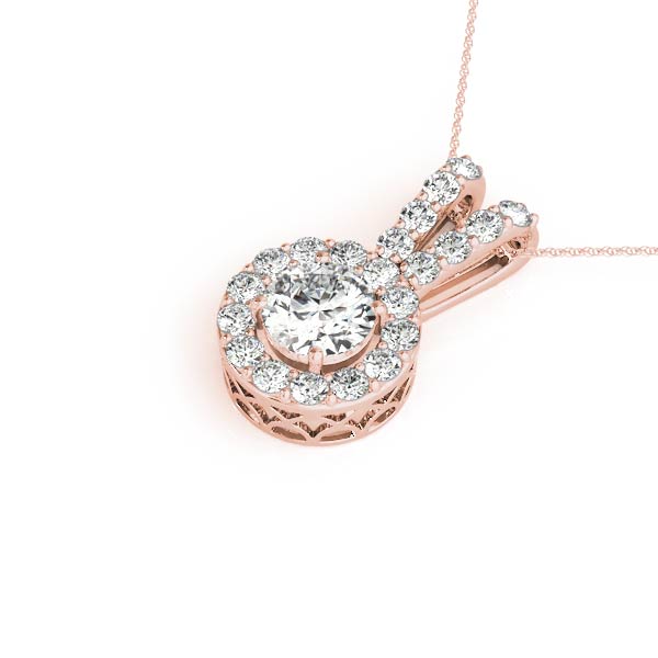 Round Halo Diamond Pendant · 1.43 ct tw