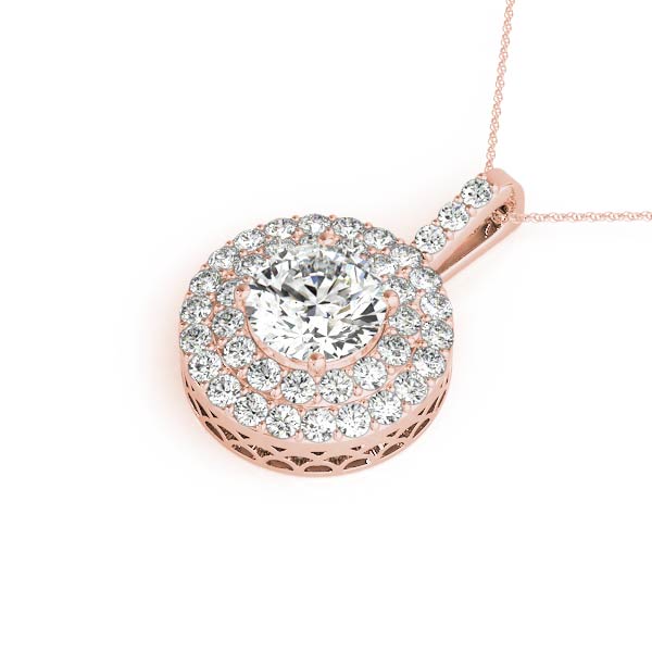 Round Halo Diamond Pendant · 2.30 ct tw