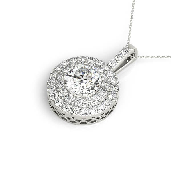 Round Halo Diamond Pendant · 2.30 ct tw
