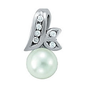 Pearl Gemstone Pendant · 0.12 ct tw