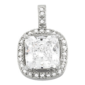 Cushion Gemstone Pendant · 0.13 ct tw