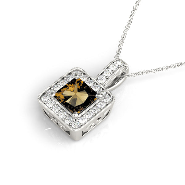 Square Halo Diamond Pendant · 2.04 ct tw
